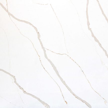 ورق کایند استون مدل 618 کلکته گلد Calacateh Gold - سفید با رگه‌های نازک طوسی و طلایی