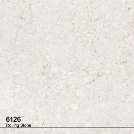 ورق توتم مدل 6126 Rolling Stone - رنگ زمینه ای سفید با رگه های ابر و بادی قهوه ای و خاکستری