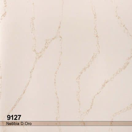 ورق توتم مدل Nebbia D.Oro-9127 - رنگ زمینه سفید با رگه های بلند طلایی