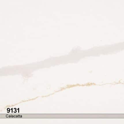 ورق توتم مدل Calacatta-9131 - رنگ زمینه سفید با رگه های بلند طوسی