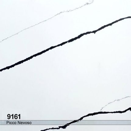ورق توتم مدل 9161-Picco-Nevoso به رنگ زمینه سفید با رگه های مشکی پهن و نازک