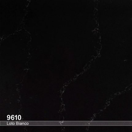 ورق توتم مدل 9610-loto bianco به رنگ زمینه مشکی با رگه های نازک سفید