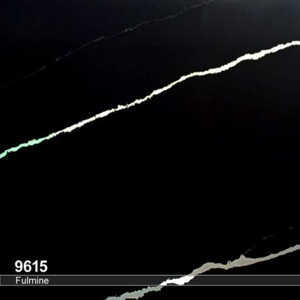 ورق توتم مدل 9615-Fulmine به رنگ زمینه مشکی با رگه های سفید