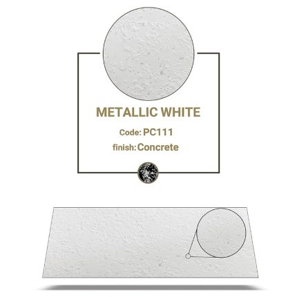 ورق مارمونایت پرو مدل PC111-metallic-white به رنگ سفید متالیک