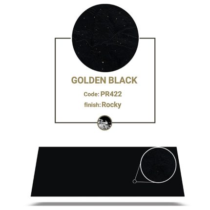 ورق مارمونایت پرو مدل PR422-golden-black به رنگ مشکی با رگه های سفید