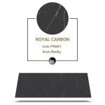 ورق مارمونایت پرو مدل PR601-royal carbon به رنگ طوسی با رگه های بلند سفید
