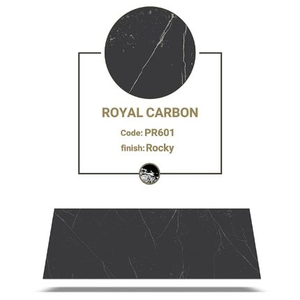ورق مارمونایت پرو مدل PR601-royal carbon به رنگ طوسی با رگه های بلند سفید