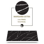 ورق مارمونایت پرو مدل PR602-marquina extra به رنگ مشکی با رگه های بلند سفید