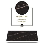 ورق مارمونایت پرو مدل PR702-noir-extra به رنگ مشکی با رگه های سفید