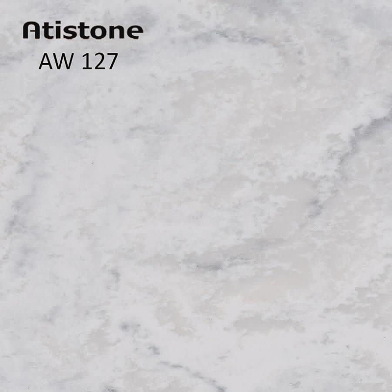 ورق آتیستون مدل AW-127 دارای رنگ سفید با رگه های طوسی