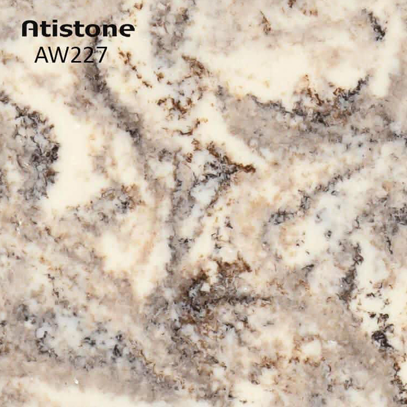 ورق آتیستون مدل AW-227 دارای رنگ زمینه کرم با رگه های قهوه ای