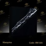 ورق روکان استون مدل RM-505- مارکوئینا دارای رنگ مشکی با رگه های سفید