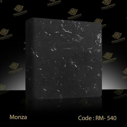 ورق روکان استون مدل RM-540 - مونزا دارای رنگ مشکی با رگه های سفید